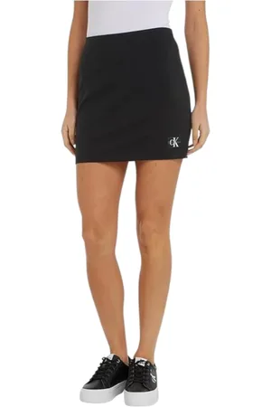 Calvin Klein Femme, Jupes, Noir, Taille: 40 FR Jupe Milano Style Élégant et Moderne