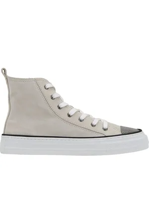 Brunello Cucinelli Femme, Chaussures, , Taille: 37 EU Baskets à lacets en daim avec strass