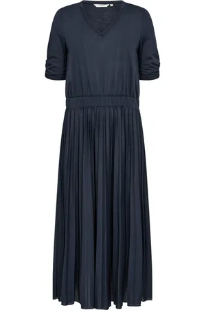 Cream Femme, Robes, Bleu, Taille: 42 FR Robe plissée en Bleu Robe