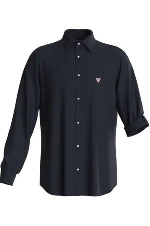 Guess Homme, Chemises, Bleu, Taille: S Chemise à Manches Roulées