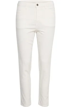Kaffe Femme, Jeans, Blanc, Taille: 38 FR Jean Moderne 7/8 Craie