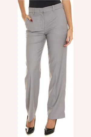 Liu Jo Femme, Pantalons, Gris, Taille: 42 FR Pantalon Droit à Poches
