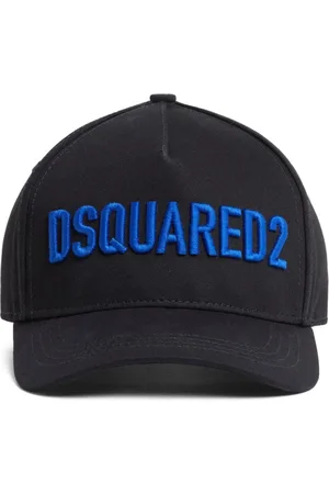 Dsquared2 Homme, Accessoires, Noir, Taille: ONE Size Casquettes en coton avec logo brodé et boucle