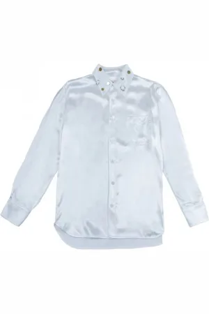 Marni Femme, Blouses et Chemises, Blanc, Taille: 38 FR Chemise à Manches Longues et Col Perforé