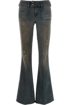 Diesel Femme, Jeans, Gris, Taille: W26 Jean Évasé Stretch en Denim
