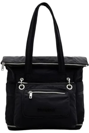 Desigual Femme, Sacs, Noir, Taille: ONE Size Sac à Dos Élégant en Polyéthylène Noir pour Femme