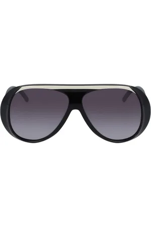 Longchamp Femme, Accessoires, Noir, Taille: ONE Size Lunettes de soleil noires avec filtre UV en plastique