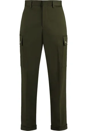 Etro Homme, Pantalons, Vert, Taille: L Pantalon Cargo Brodé avec Revers aux Chevilles
