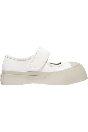 Marni Femme, Chaussures, Blanc, Taille: 37 EU Ballerines Mary Jane en cuir