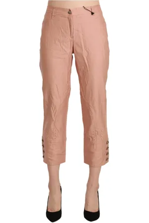 ERMANNO SCERVINO Femme, Pantalons, Rose, Taille: 40 FR Pantalon de tailleur court taille haute