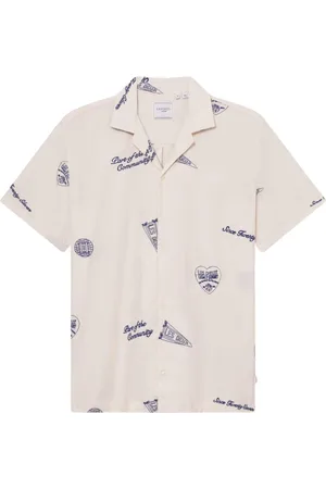 Les Deux Homme, Chemises, , Taille: M Chemise Hendrix AOE Ivoire/Blueprint