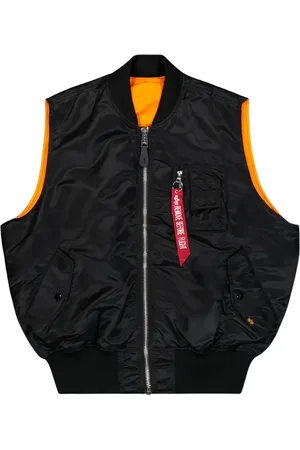 Alpha Industries Homme, Vestes, Noir, Taille: M Gilet Style Classique Ma-1 en Noir
