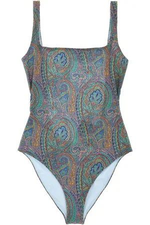 Etro Femme, Maillots de bain, Multicolore, Taille: 40 FR Haut multicolore à col carré Paisley