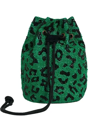 Essentiel Antwerp Femme, Sacs, Vert, Taille: ONE Size Sac Seau Kaki Orné
