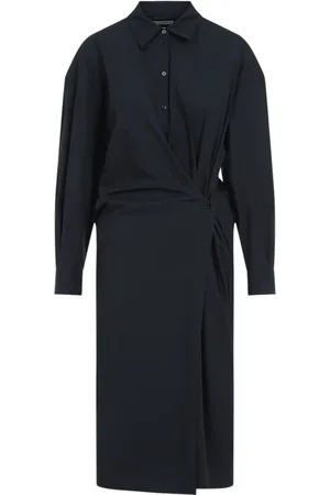 LEMAIRE Femme, Robes, Noir, Taille: 36 FR Robe à Col Torsadé