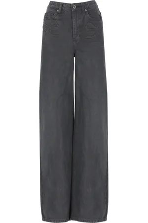 Self-Portrait Femme, Jeans, Gris, Taille: W24 Jean en coton gris avec détails de nœuds