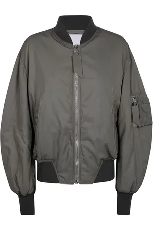 The Attico Femme, Vestes, Vert, Taille: 36 FR Veste Baseball Zippée Vert Olive