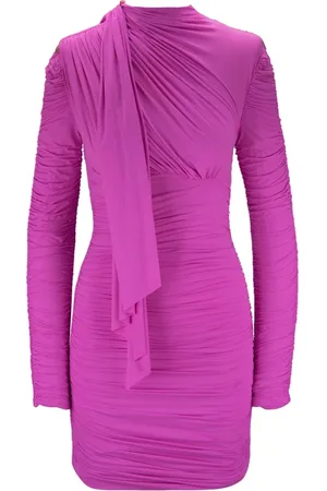 Elisabetta Franchi Femme, Robes, Rose, Taille: 42 FR Robe Courte à Col Montant