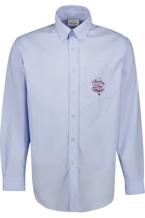 Drôle de Monsieur Homme, Chemises, Bleu, Taille: XS Chemise Slogan Vigne