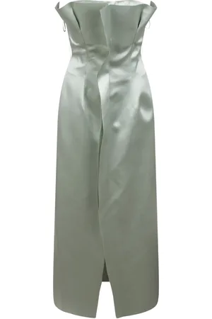 Serafini Femme, Robes, Vert, Taille: 38 FR Élégante Robe Duchesse Sans Manches