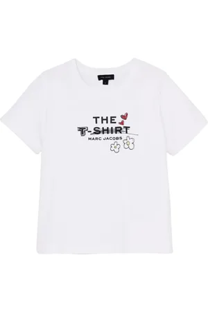 Marc Jacobs Femme, Tops, Blanc, Taille: 38 FR T-shirt Slim Doodle