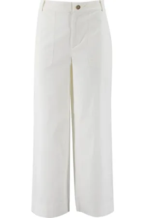 FEDELI Femme, Pantalons, Blanc, Taille: 36 FR Pantalon Palazzo