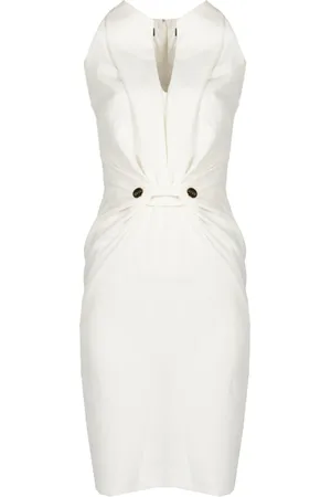 Liu Jo Femme, Robes, Blanc, Taille: 36 FR Élégante Robe Sans Manches