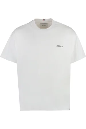 Les Deux Homme, Tops, Blanc, Taille: XS Diego Logo Cotton T-Shirt