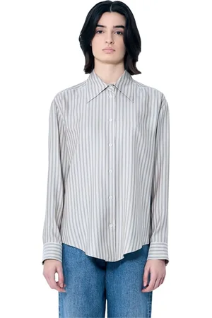 The Row Femme, Blouses et Chemises, , Taille: 36 FR Chemise en soie rayée à col classique