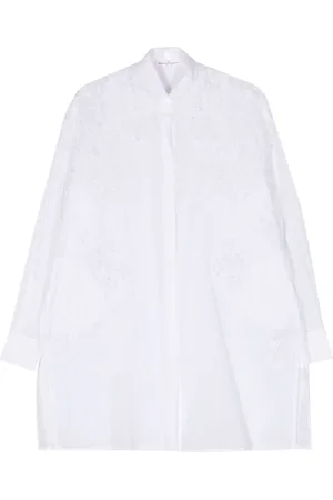 ERMANNO SCERVINO Femme, Blouses et Chemises, Blanc, Taille: 40 FR Chemise en coton blanc optique