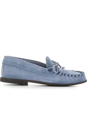 Alexander Hotto Femme, Chaussures, Bleu, Taille: 40 EU Mocassin en daim bleu avec