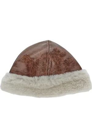 Stand Studio Femme, Accessoires, Brun, Taille: ONE Size Chapeau en Shearling