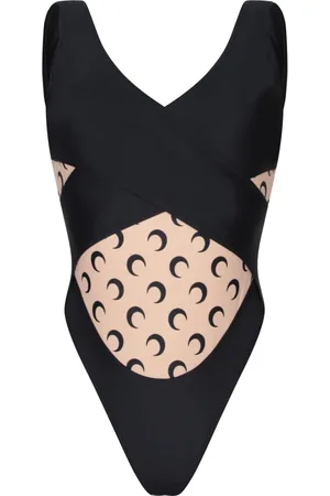 Marine Serre Femme, Maillots de bain, Noir, Taille: 38 FR Pull Noir Confortable et Élégant