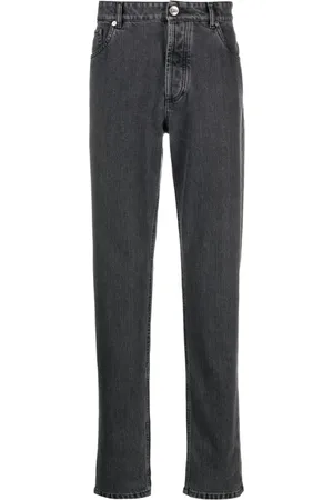 Brunello Cucinelli Homme, Jeans, Gris, Taille: S Jean Slim en Coton