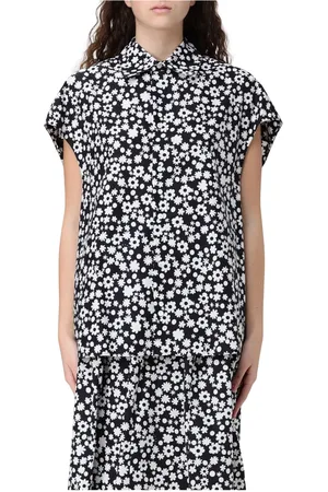 Marni Femme, Blouses et Chemises, Noir, Taille: 34 FR Chemise Décontractée en Coton Bleu