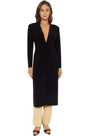 Norma Kamali Femme, Manteaux, Noir, Taille: 40 FR Manteau croisé