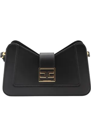 Elisabetta Franchi Femme, Sacs, Noir, Taille: ONE Size Sac Bandoulière Logo