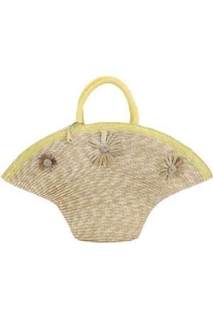 La Milanesa Femme, Sacs, , Taille: ONE Size Sac en paille avec design géométrique
