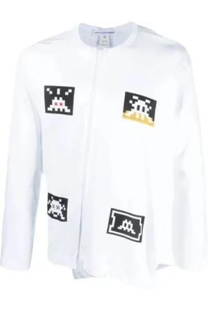 Comme des Garçons Homme, Tops, Blanc, Taille: M T-Shirt Manches Longues Blanc