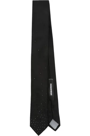 Dsquared2 Homme, Accessoires, Noir, Taille: ONE Size Cravate Noire Strass