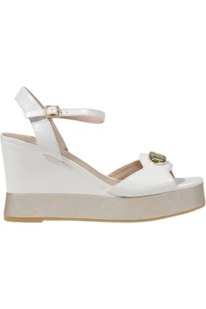 Liu Jo Femme, Chaussures, Blanc, Taille: 36 EU Sandales à et Talon Bloc Blanches
