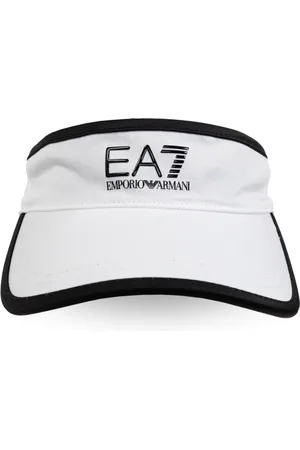 EA7 Femme, Accessoires, Blanc, Taille: ONE Size Visière de tennis Pro en coton