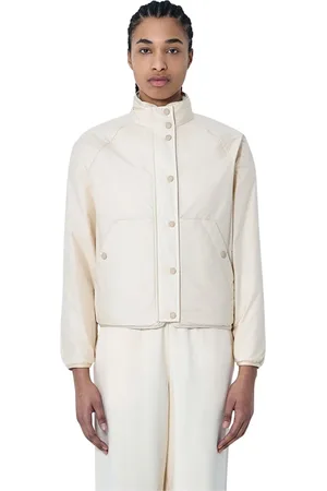 Moncler Femme, Vestes, Blanc, Taille: 36 FR Fluffy Zip-Up Cardigan
