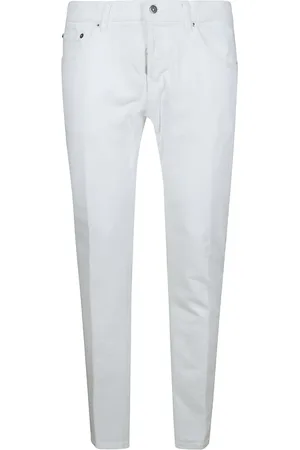 Dondup Homme, Pantalons, Blanc, Taille: W28 Mius Straight Pantalons