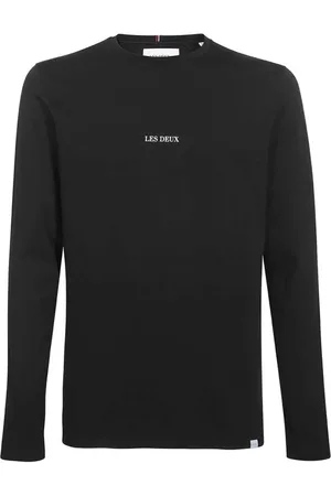 Les Deux Homme, Tops, Noir, Taille: 2XL T-shirt côtelé en coton