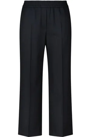 Marc Cain Femme, Pantalons, Noir, Taille: 36 FR Pantalon de loisirs cropped à pinces