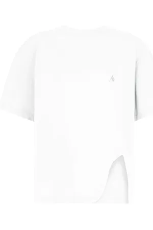 The Attico Femme, Tops, Blanc, Taille: 38 FR T-shirt Oversize en Jersey de Coton Blanc