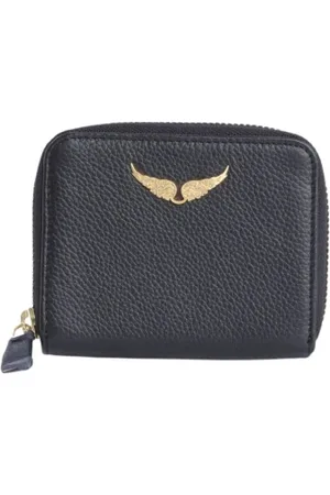 Zadig & Voltaire Femme, Accessoires, Noir, Taille: ONE Size Portefeuille en Cuir Noir de Zadig Voltaire