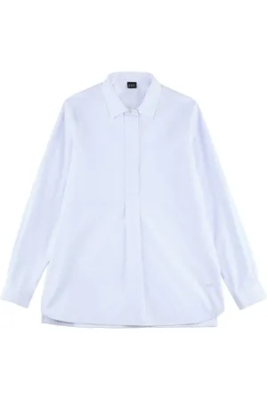 FAY Femme, Blouses et Chemises, Bleu, Taille: 40 FR Chemise Regular en Coton Rayé