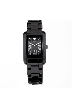 Emporio Armani Femme, Accessoires, Noir, Taille: ONE Size Montre à Quartz Analogique